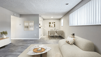 **Modern plank flooring throughout